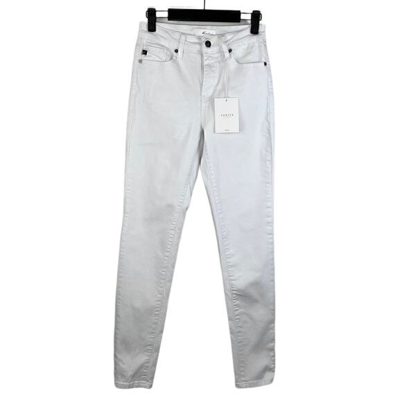 NWT KanCan Alabaster High Rise Super Skinny Jeans in White Denim Size 7/27 - Picture 2 of 7